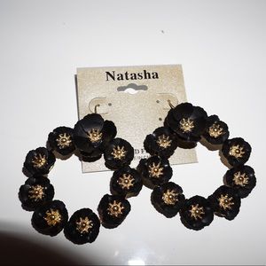 Natasha: Flower hoops Earrings